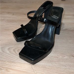 Jeffrey Campbell Black Square Heels